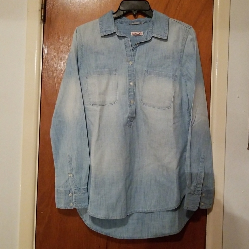 🦋 Merona Light Denim Long Sleeve Shirt